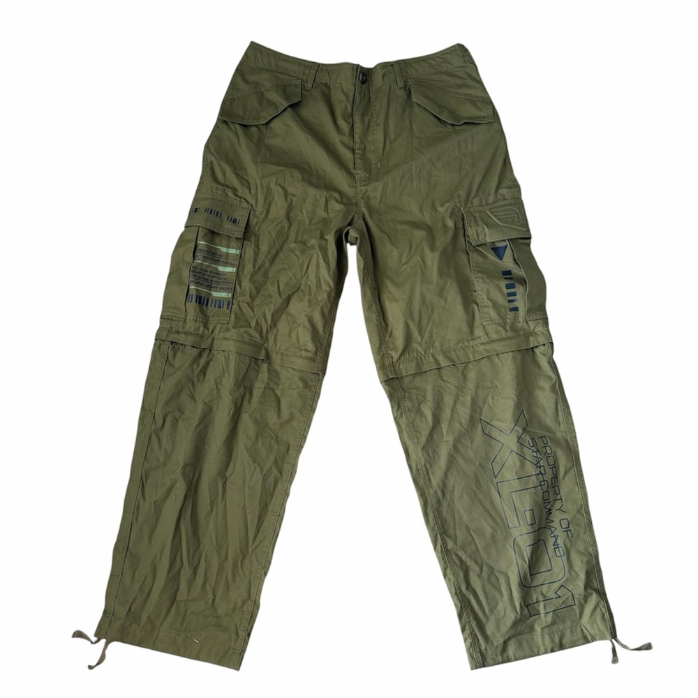 Disney Buzz Lightyear Cargo Pants Convertible Utility Green Size M